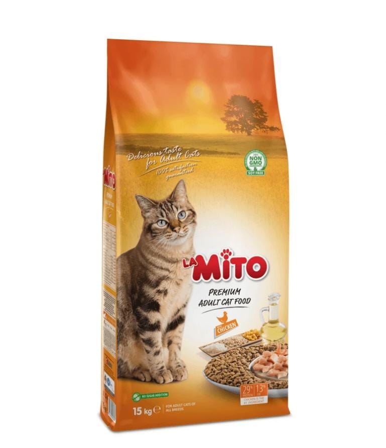 Mito Croquettes pour chat – Sac 15kg – Nutrition complète et durable