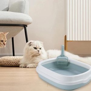 Bac à litière simple pour chat – Design pratique et fonctionnel