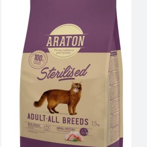 Araton Croquettes pour chat – Sac 1,5kg – Alimentation complète et équilibrée