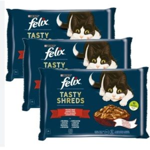 Felix Pâtée pour chat adulte – Pack 4 x 80g – Repas savoureux et nutrition équilibrée