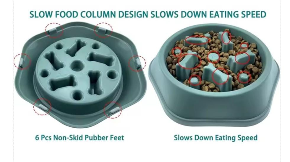 Bol alimentaire lente Slow Food pour chien – Anti-glouton & digestion saine