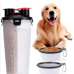 Bouteille d'eau & récipient alimentaire sans BPA pour chien – Pratique et saine