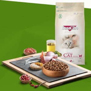 Croquettes BonaCibo poulet pour chat adulte 1,5kg – Nutrition équilibrée & saveur authentique