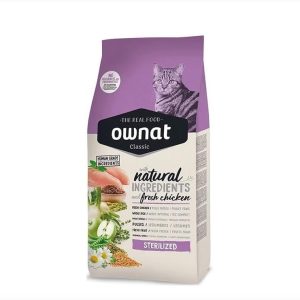 Croquettes Ownat Classic Daily Care pour chat adulte – 15 kg, ingrédients naturels avec poulet frais