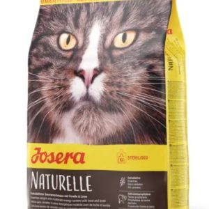 Josera Naturelle Grain Free Stérilisé 2kg – Croquettes sans céréales pour chats stérilisés, contrôle du poids et santé urinaire