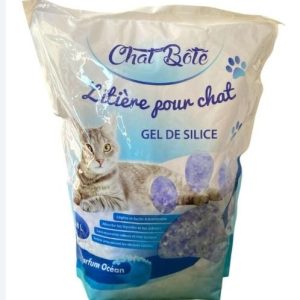 Litière Chat Bote pour chat – Gel de silice parfum océan, 3,8 litres