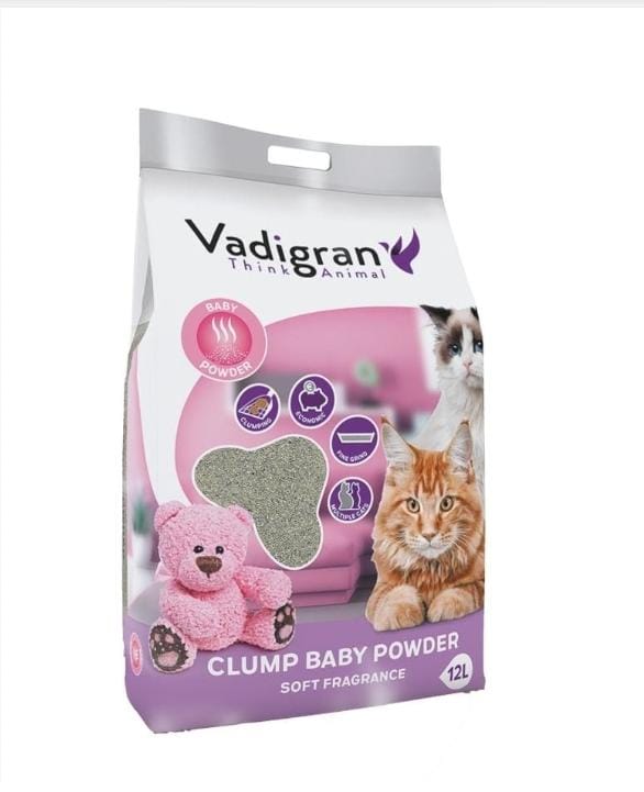 Litière Vadigran pour chat – 12 litres, absorbante et odorante