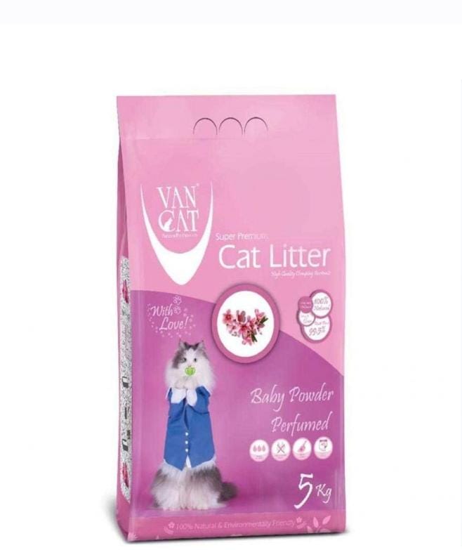 Litière Van Cat pour chat – Agglomérante, parfum lavande, 10 kg