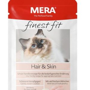 Mera Fitness Fit Pochon Hairskin 85g – Pâtée humide pour chats adultes, soutien peau saine et pelage brillant