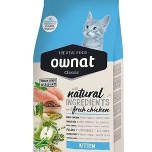 Ownat Classic Kitten 4kg – Croquettes complètes pour chatons en pleine croissance, riches en viande et nutriments essentiels