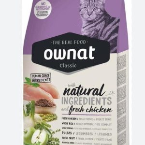 Ownat Classic Sterilized 4kg / 15kg – Croquettes sans céréales pour chats stérilisés, riches en viande fraîche, soutien du poids et santé urinaire