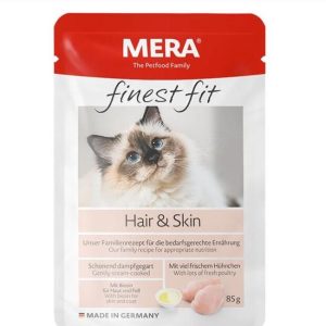 Pâtée Mera Hair and Skin pour chat – 85g, recette au poulet, santé du pelage et de la peau | AnimaleriePP Maroc