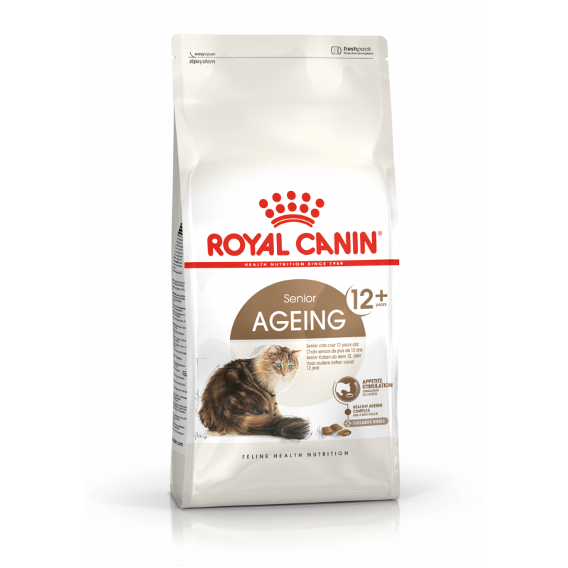 Royal Canin Ageing 2kg – Croquettes pour chats seniors de plus de 12 ans, soutien immunitaire et santé articulaire