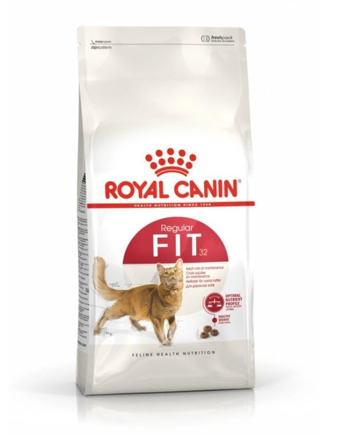 Royal Canin Fit 2kg / 4kg / 10kg – Croquettes équilibrées pour chats adultes actifs, maintien du poids optimal