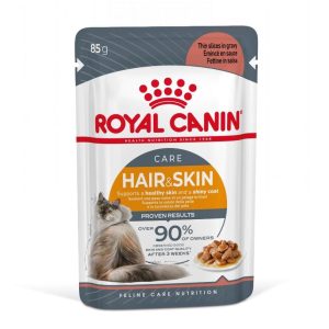 Royal Canin Hair & Skin Care 85g – Pâtée en sauce pour chat adulte, soutien peau saine et pelage brillant