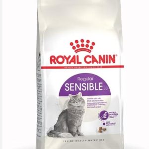 Royal Canin Sensible 2kg – Croquettes pour chats adultes sensibles, favorisent digestion saine et confort intestinal