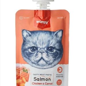 Wanpy Salmon Friandise humide pour chat – Sachet 90g